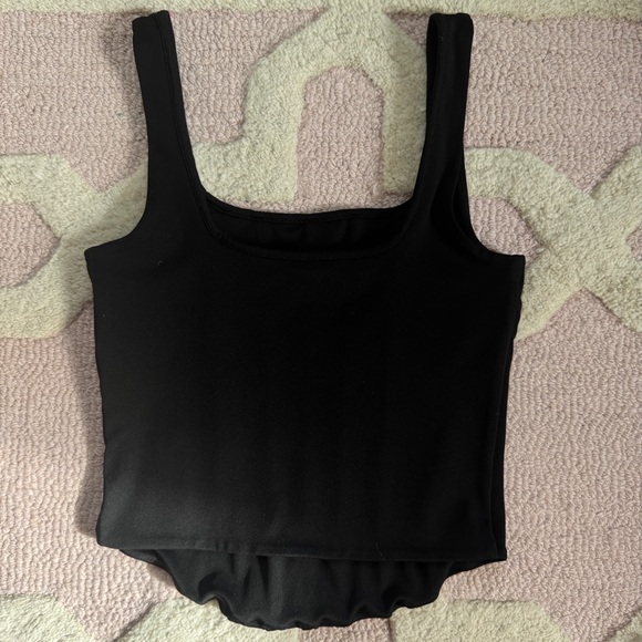 EXPRESS | BLACK BODY CONTOUR BONED STRETCH GOING OUT CLEAN GIRL CORSET TOP - Picture 5 of 7